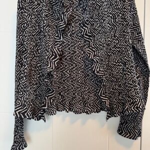 Bolero Ruffle Top - Black & White - Size M
